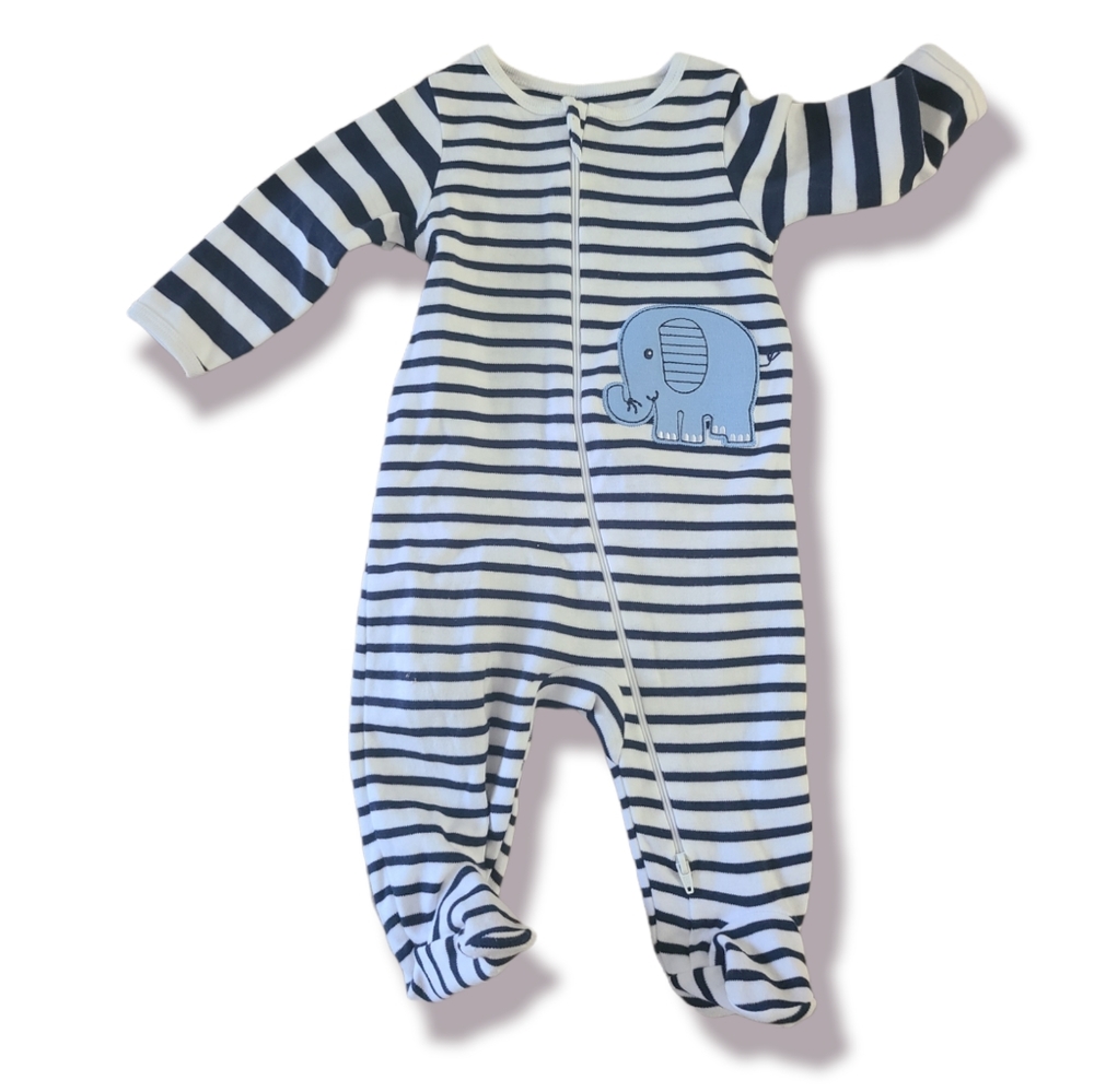 Infant Stripe Elephant Footsie